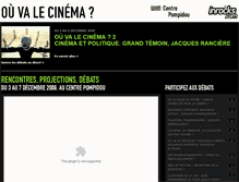Tablet Screenshot of ouvalecinema.centrepompidou.fr